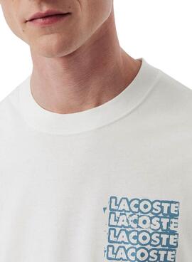 T-Shirt Lacoste Graphic weiß für Herren