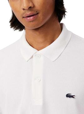 Polohemd von Lacoste mit weißen Rippenbündchen für Herren