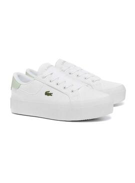 Sneakers   Lacoste Ziane weiß und grün für Frauen.