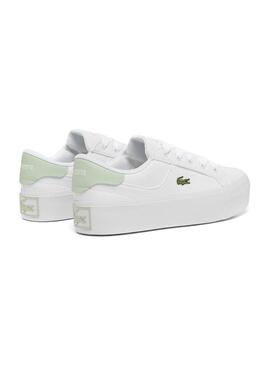 Sneakers   Lacoste Ziane weiß und grün für Frauen.