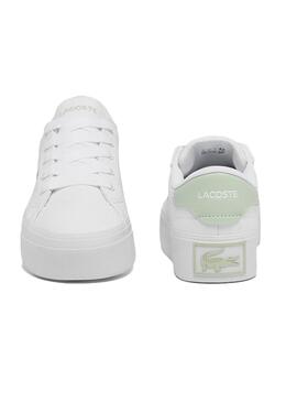 Sneakers   Lacoste Ziane weiß und grün für Frauen.