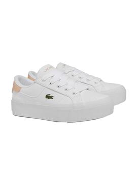Sneaker Lacoste Ziane in Weiß und Rosa für Frauen