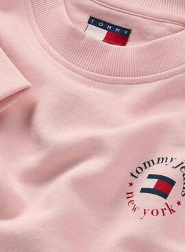 Sweatshirt Tommy Jeans Essential Logo pink für Frauen