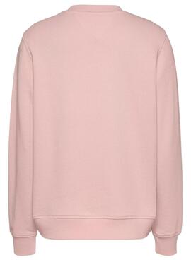 Sweatshirt Tommy Jeans Essential Logo pink für Frauen