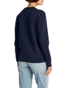  Sweatshirt  Tommy Jeans Essential Logo in Marineblau für Damen