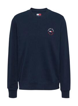  Sweatshirt  Tommy Jeans Essential Logo in Marineblau für Damen
