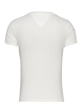 T-shirt Tommy Jeans Slim Damen  in Weiß.