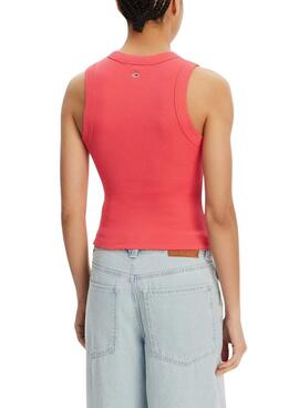 T-shirt  Tommy Jeans Bubble Tank Koralle für Frauen