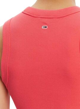 T-shirt  Tommy Jeans Bubble Tank Koralle für Frauen