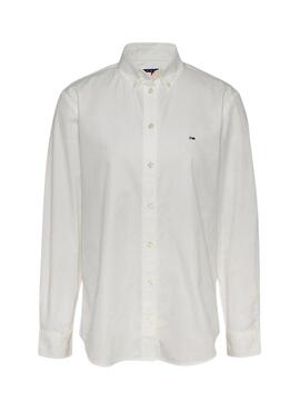 Hemd  Tommy Jeans Pinstripe Bluse  weiß für Frauen