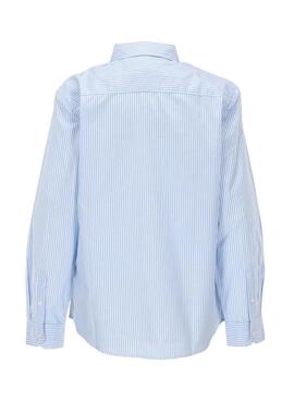 Tommy Jeans Pinstripe Hemd in Blau und Weiß für Damen