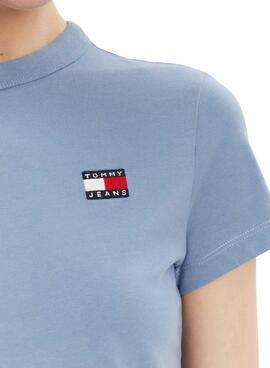 T-Shirt Tommy Jeans Badge blau für Frauen