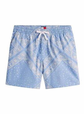 Kurze Hose Tommy Jeans Paisley blau für Männer.