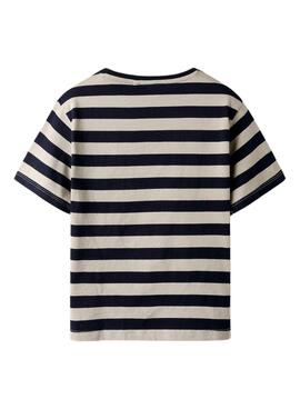 T-shirt Name It Fridy beige Streifen für Mädchen