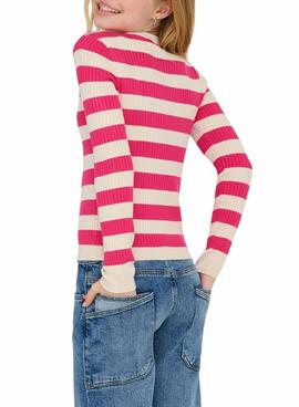 Top Nur Kinder Kogkarol Streifen Rosa für Mädchen
