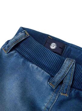 Bermuda Name It Ben Baggy blauer Denim für Mädchen