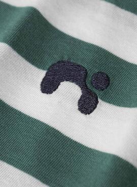 T-shirt Name It Fridy Streifen Grün für Jungen.
