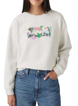 Sweatshirt Levis Coloring grauer  für Frauen