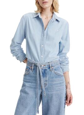  Hemd Levis The Classic  aus hellblauem Denim für Frauen