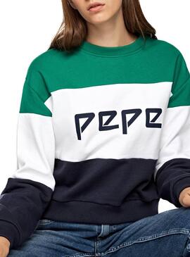 Sweatshirt Pepe Jeans Nastia Grün Für Damen