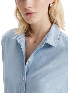  Hemd Levis The Classic  aus hellblauem Denim für Frauen