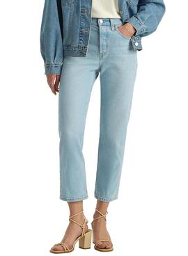 Jeans Levis 501 Crop Denim Light Wash Jeans für Frauen