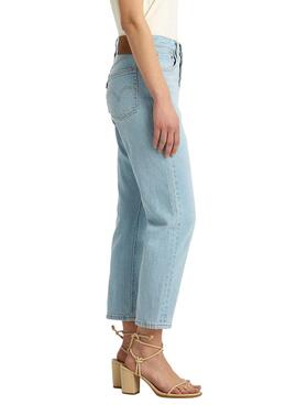 Jeans Levis 501 Crop Denim Light Wash Jeans für Frauen