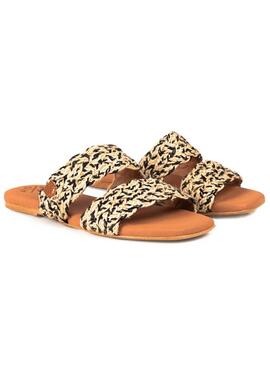 Sandalen Popa Surim Ruma in Schwarz und Beige für Frauen.