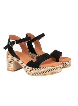 Sandalen Popa Belle Wildleder schwarz für Frauen