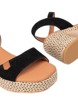 Sandalen Popa Belle Wildleder schwarz für Frauen
