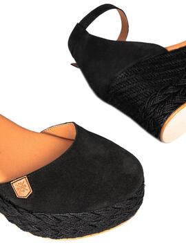Keile Popa geflochtene    schwarze  für Damen
