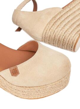 Keile  Popa  Catalar   Spaltleder beige für Frauen