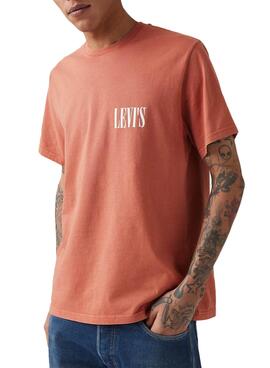 T-shirt Levis Relaxed Koralle für Männer.