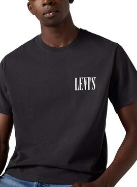 T-Shirt Levis Relaxed schwarz für Männer.