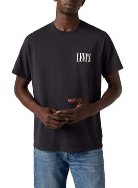 T-Shirt Levis Relaxed schwarz für Männer.