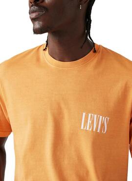  T-shirt Levis Relaxed  in Orange für Männer.