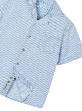 Hemd Mayoral Denim gestreifte blaue für Jungen