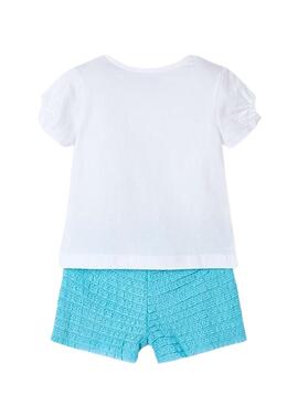 Set Mayoral fantasiepunkt weiß blau Mädchen
