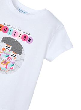 T-Shirt Mayoral Edition in Weiß für Mädchen
