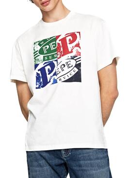 T-Shirt Pepe Jeans Josephs Weiß Für Herren