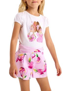 T-Shirt Mayoral Puppen weiß für Mädchen