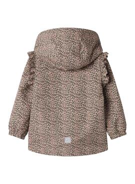 Jacke Name It Mania Leopardenmuster beige für Mädchen