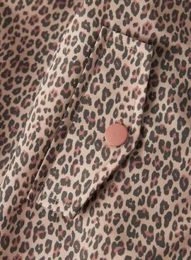Jacke Name It Mania Leopardenmuster beige für Mädchen