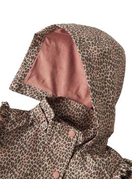 Jacke Name It Mania Leopardenmuster beige für Mädchen