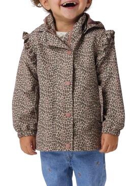Jacke Name It Mania Leopardenmuster beige für Mädchen