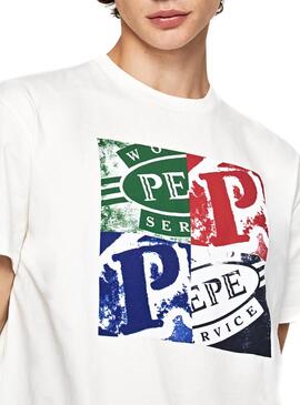 T-Shirt Pepe Jeans Josephs Weiß Für Herren