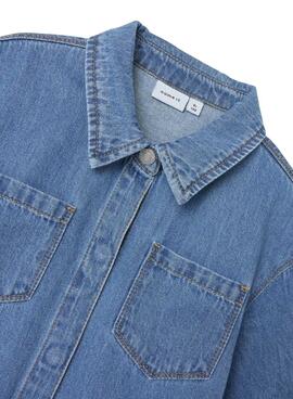 Kleid Name It Jannet Denim Blau für Mädchen