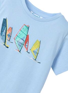  Set 2 T-Shirts Mayoral Windsurf weiß blau Junge