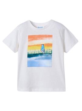  Set 2 T-Shirts Mayoral Windsurf weiß blau Junge