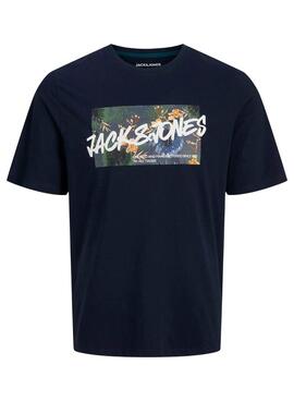 T-shirt Jack and Jones Hawaii Shape Marine für Kinder.